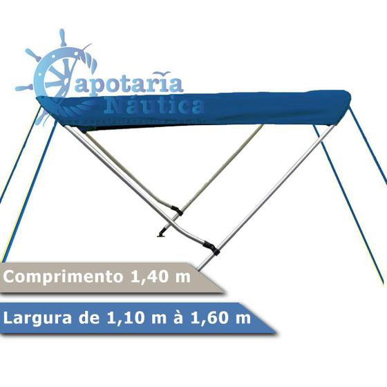 Capota Toldo Nautico 2 Arcos Para Lanchas, Barcos de Aluminio e Botes Menor preço em Capota Toldo Nautico 2 Arcos Para Lanchas, Barcos de Aluminio e Botes