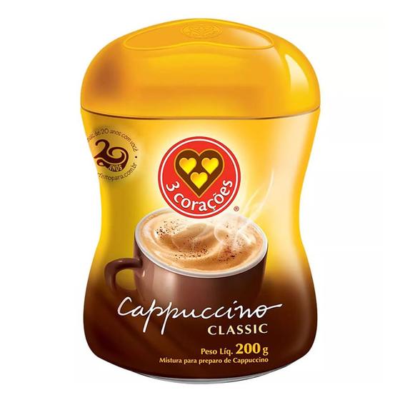 Imagem de Cappuccino 3 Corações Classic Pote com 200g