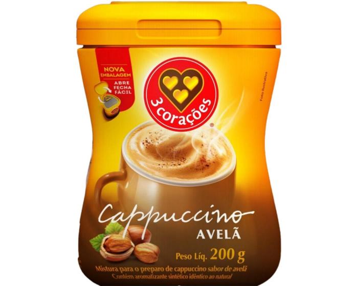 Imagem de Cappuccino 3 Corações Cremoso Avelã 200G