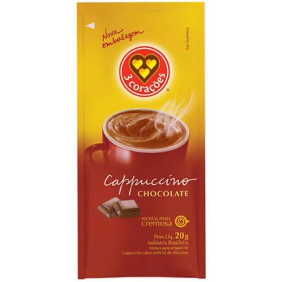 Imagem de Cappuccino chocolate 3 corações sachê 20g c/ 30 unidades