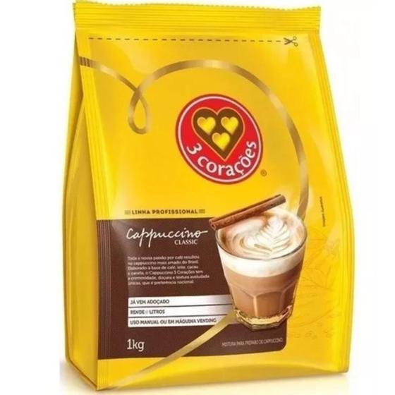 Imagem de Cappuccino Classic Vending Solúvel 3 Corações 1kg