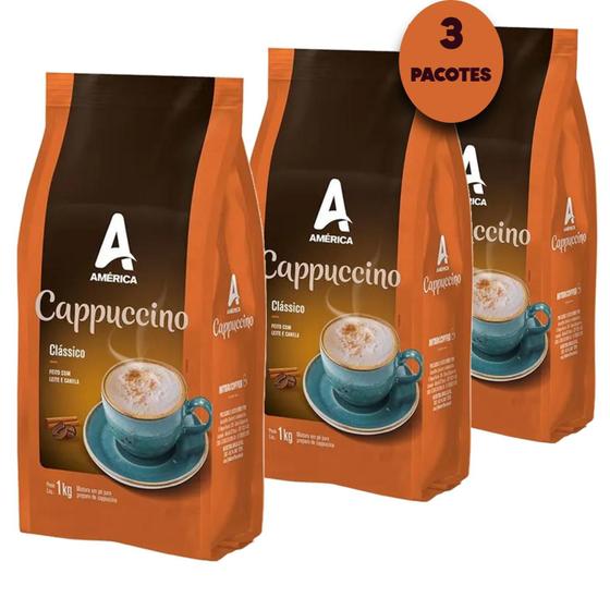 Imagem de Cappuccino Clássico América 1Kg (3 Pacotes)