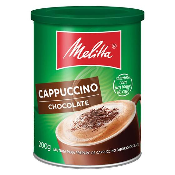 Imagem de Cappuccino Solúvel Sabor Chocolate Melitta Lata 200G