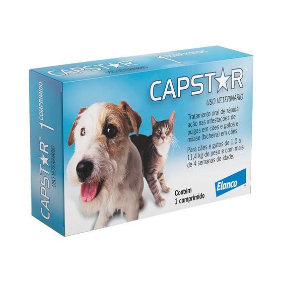 Capstar 11mg Antipulgas Elanco Para Cães e Gatos 11,4 KgCX01