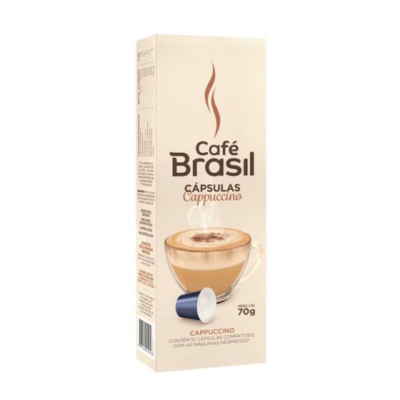 Imagem de Capsula Bebida Café Brasil Cappuccino Para Cafeteira Nespresso