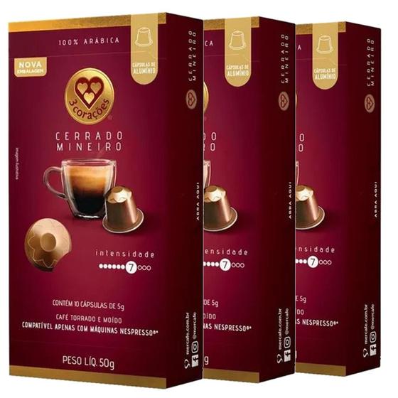 Imagem de Cápsula Café Cerrado Mineiro Tres (Nespresso) 10X5G (3 Cxs)