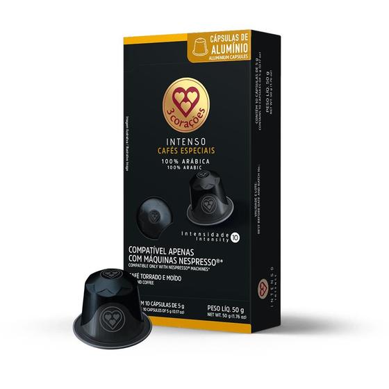 Imagem de Cápsula de Café Compatíveis Nespresso Intenso 3 Corações