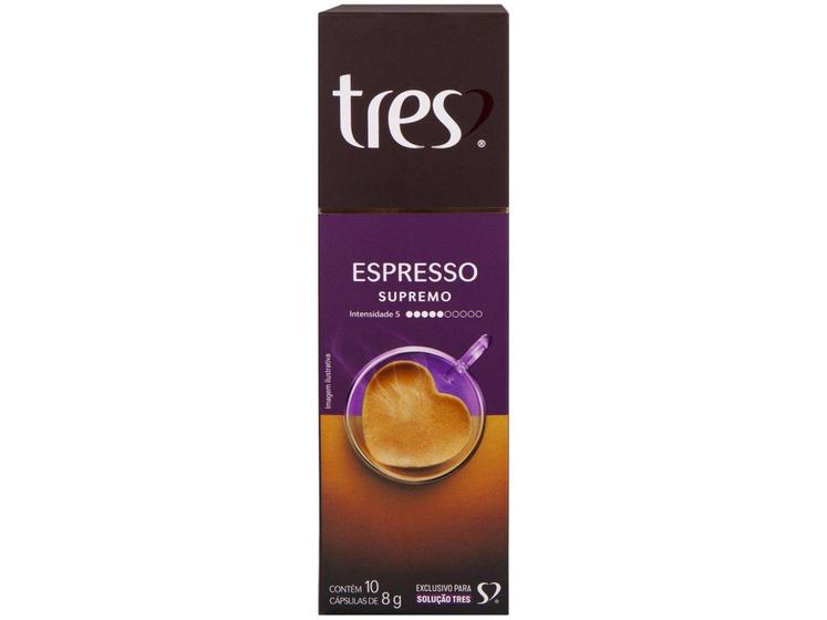 Imagem de Cápsula de Café Espresso Supremo TRES 3 Corações - 10 Cápsulas