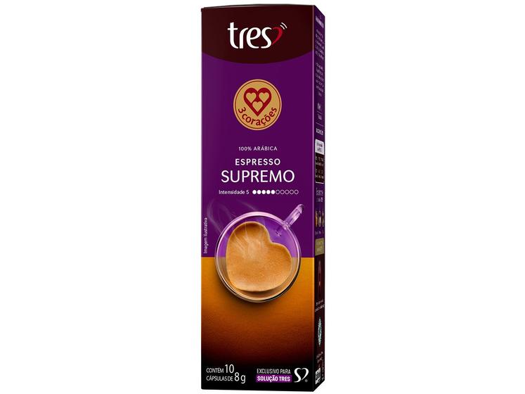 Cápsula de Café Espresso Supremo TRES 3 Corações Menor preço em Cápsula de Café Espresso Supremo TRES 3 Corações