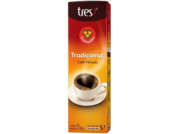Cápsula de Café Filtrado Clássico TRES 3 Corações Menor preço em Cápsula de Café Filtrado Clássico TRES 3 Corações