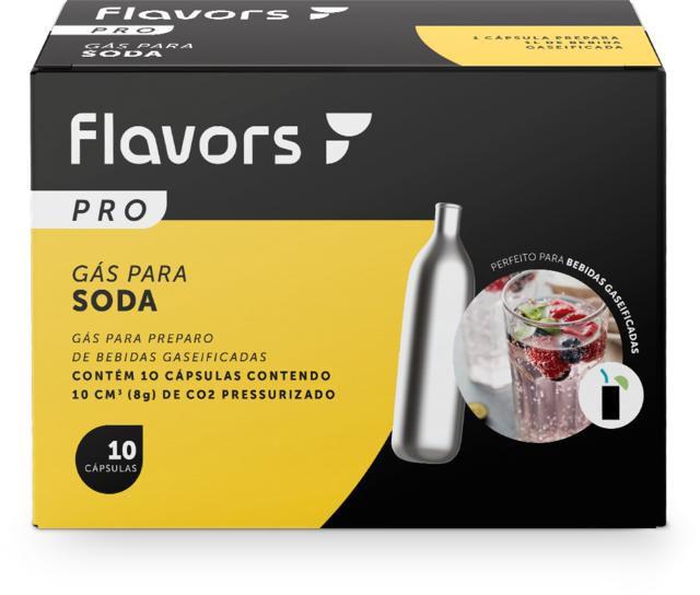 Imagem de Capsula De Gás Para Soda - Flavors  Co2 - Caixa 10 Cápsulas