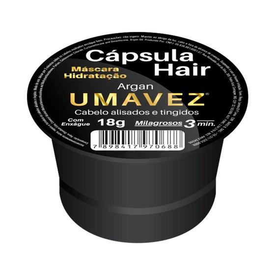 Imagem de Capsula Hair Hidratante Uma Vez Argan 18g - Alphaville