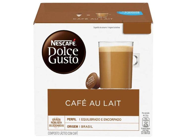 Cápsula Nescafé Dolce Gusto Café Au Lait - 10 Unidades Menor preço em Cápsula Nescafé Dolce Gusto Café Au Lait - 10 Unidades