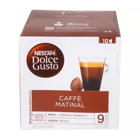 Imagem de Cápsula Nescafé Dolce Gusto CAFÉ MATINAL (LONGO 9) - 10 CÁPSULAS 80G