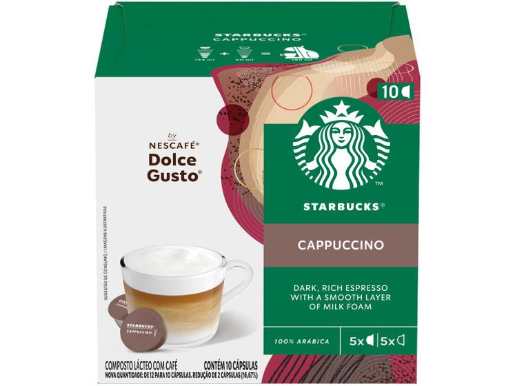 Imagem de Cápsula Nescafé Dolce Gusto Cappuccino Starbucks 10 Cápsulas