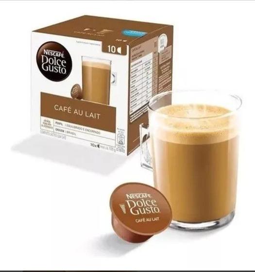 Imagem de Cápsulas Café Au Lait Dolce Gusto Nestlé 10 Unidades