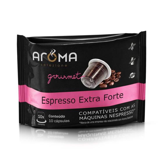 Imagem de Cápsulas de Café Espresso Extra Forte Aroma - Compatíveis com Nespresso - 10 un.