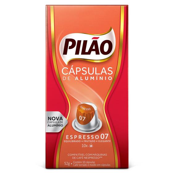 Imagem de Cápsulas de Café Pilão Espresso 07 - Compatíveis com Nespresso - 10 un.