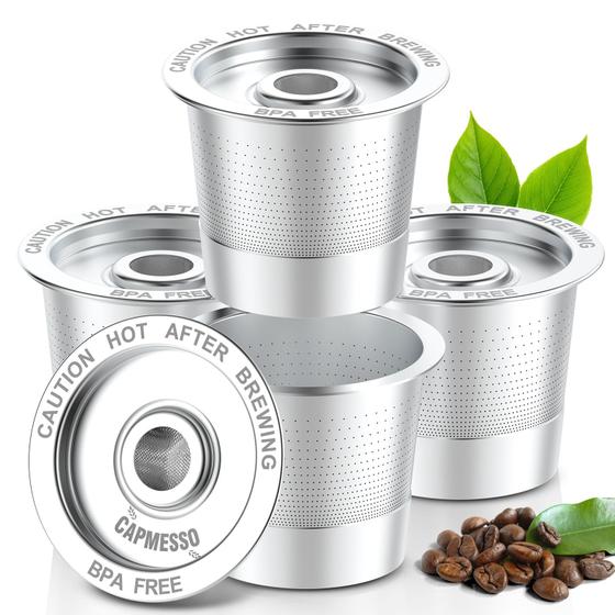 Imagem de Cápsulas de Café Reutilizáveis CAPMESSO para Keurig 1.0 - Pacote com 4