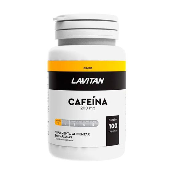 Imagem de Cápsulas de Cafeína 200mg Suplemento Lavitan Pote com 100 un