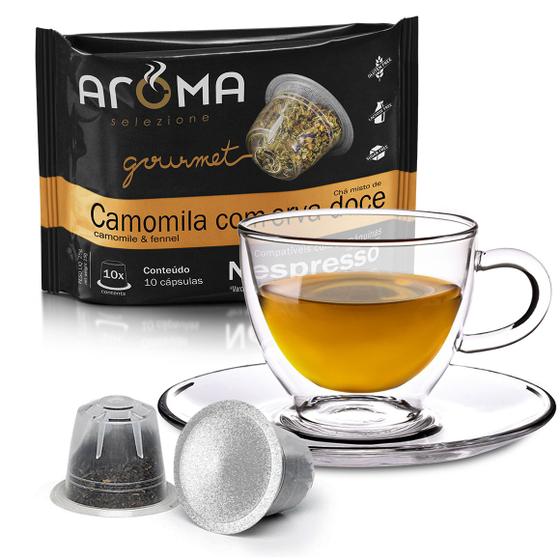 Imagem de Cápsulas de Chá Camomila com Erva-Doce Aroma - Compatíveis com Nespresso - 10 un.