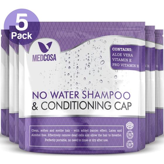 Imagem de Cápsulas de Shampoo Sem Enxágue Medcosa Waterless com Aloe Vera - Pacote com 5