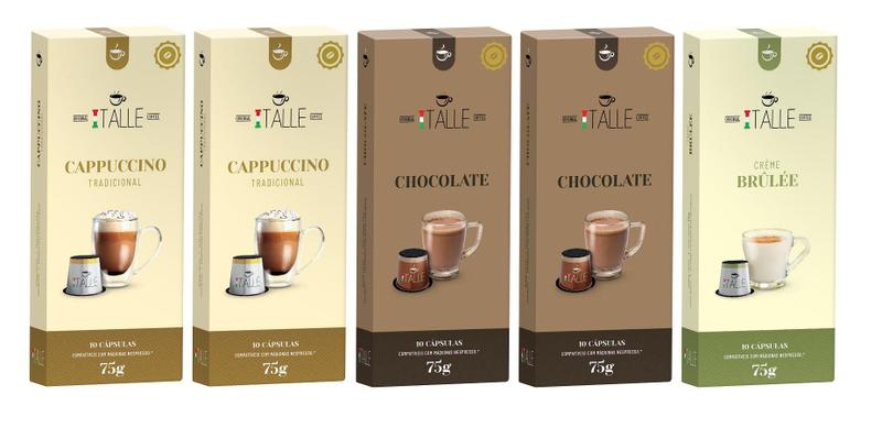 Imagem de Cápsulas Nespresso Cappuccino Chocolate Café Italle 50 Unid