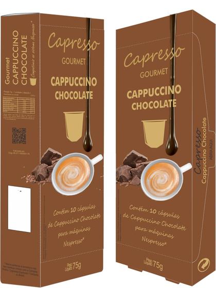 Imagem de Cápsulas Nespresso Sabor Cappuccino Chocolate Capresso 10 Unidades