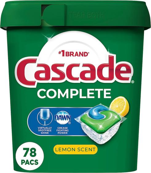 Imagem de Cápsulas para Lava-Louças Cascade Complete - 78 Comprimidos com Aroma de Limão