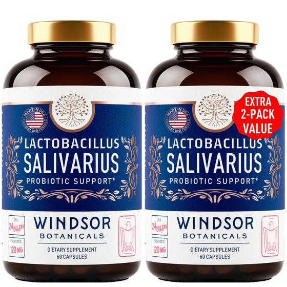 Imagem de Cápsulas probióticas Windsor Botanicals Lactobacillus Salivarius