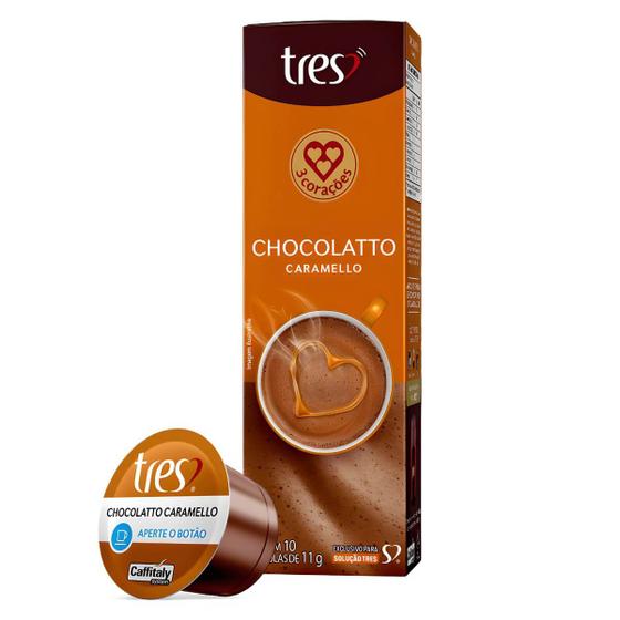 Imagem de Cápsulas TRES 3 Corações Chocolatto Caramelo 10 Unid.