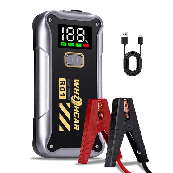 Imagem de Car Jump Starter WHZOHCAR 12V 4000A - com Display LCD e Luz LED