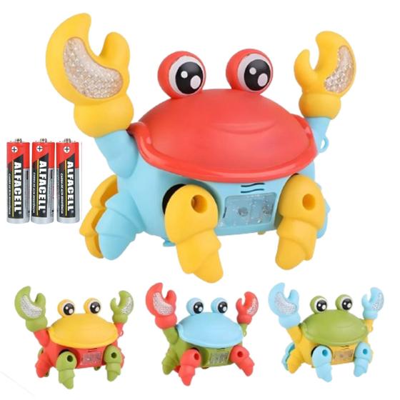Caranguejo Brinquedo Fujão Som Luz E Movimento