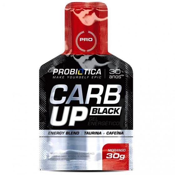 Carb Up Black Gel (30g) - Sabor: Morango Menor preço em Carb Up Black Gel (30g) - Sabor: Morango