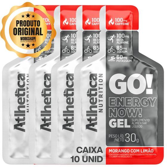 Imagem de Carboidrato em Gel Go! Energy Gel Atlhetica - Caixa com 10 Sachês de 30g