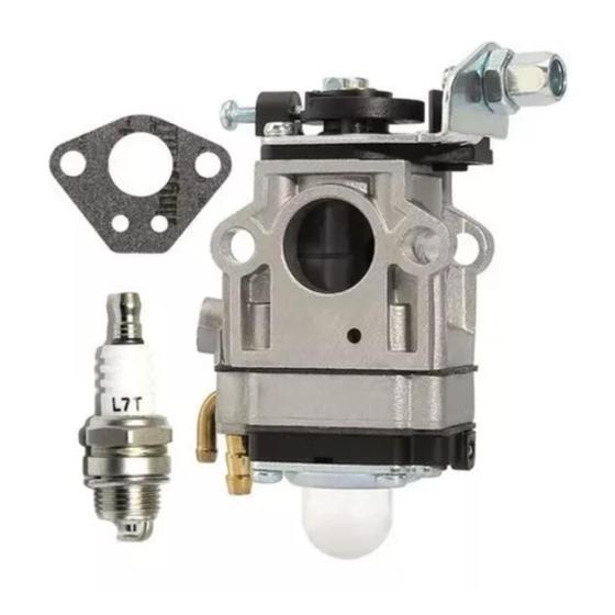 Imagem de Carburador E Vela Roçadeira Compativel Branco Br 43/52Cc