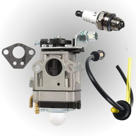 Imagem de Carburador Vela Roçadeira 2T Compativel Branco Br 43 52Cc