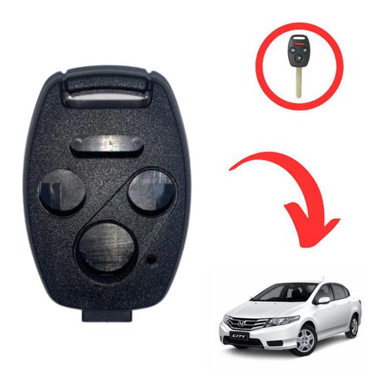 Carcaça Cabeça Chave Honda Civic City Telecomando 3b +Pânico Menor preço em Carcaça Cabeça Chave Honda Civic City Telecomando 3b +Pânico