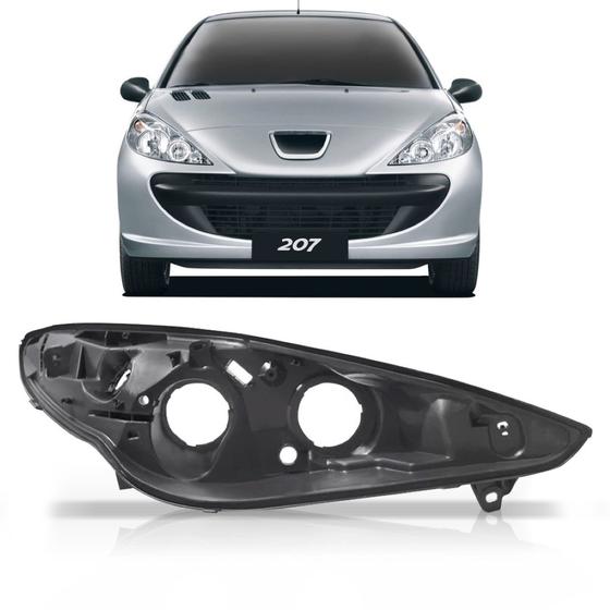 Imagem de Carcaça De Farol Peugeot 207 2009 2010 2011 2012 2013