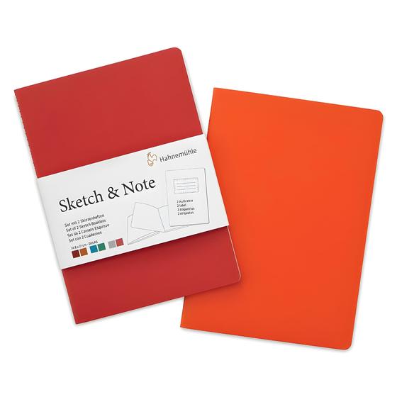 Imagem de Cardeneta Hahnemuhle Sketch & Note Vermelho/laranja A5 20 Folhas