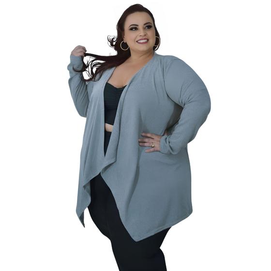 Imagem de Cardigan de lanzinha plus size cores variadas