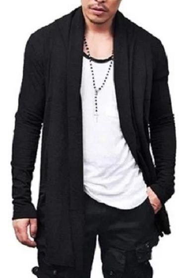Imagem de Cardigan de Moletom Kimono Sobretudo Blusa De Frio Masculino Swag Ca2M