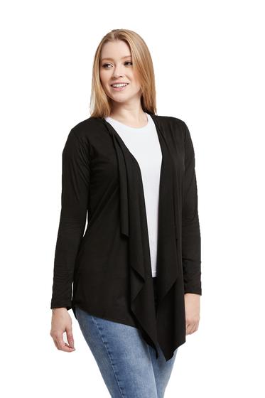 Imagem de Cardigan Feminino Casaco Kimono Suede