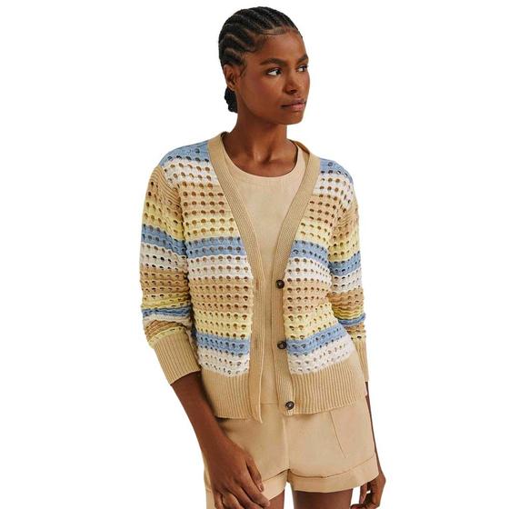 Imagem de Cardigan Feminino Hering Em Tricô Multicolorido