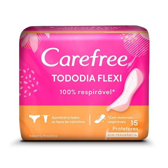 Imagem de Carefree protetor diário todo dia flexi sem perfume com 15 unidades