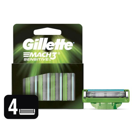 Imagem de Carga gillette mach3 sensitive 4 unidades