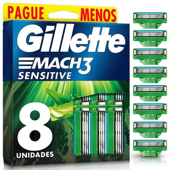 Imagem de Carga gillette mach3 sensitive l8p6