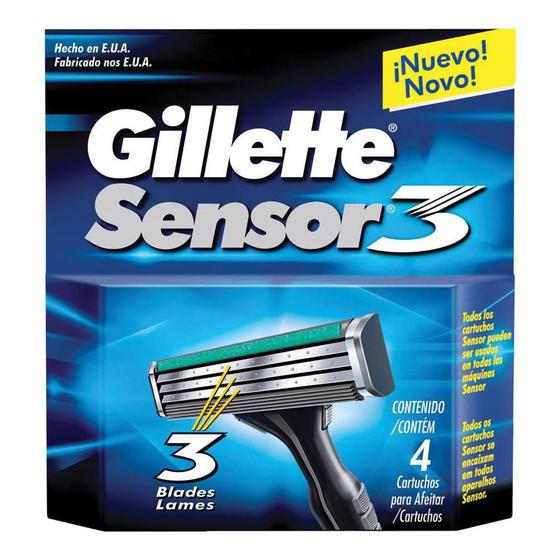 Imagem de Carga Gillette Sensor3 4 Unidades