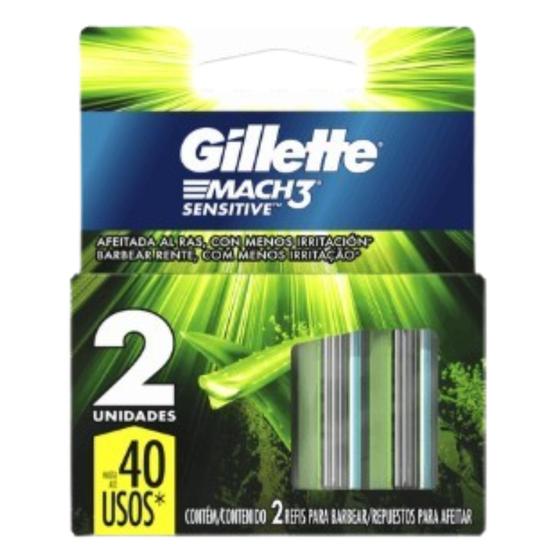 Imagem de Carga Para Aparelho Barbear Mach3 Sensitive 2 Un - Gillette