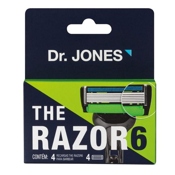 Imagem de Carga para Aparelho de Barbear Dr. Jones The Razon 6 com 4 Unidades